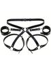 Leather BDSM Kit Handcuffs Sex Toys Games For Couples Body Harness Cuffs Bondage Straps Erotic Adult Sex Toys for Party Sexy