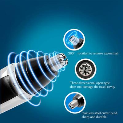 Yükseltme Taşınabilir Burun Saç Düzeltici Elektrikli Burun Saç Adam Tıraş Burun Saç Kesme Makinesi Siyah Hiçbir Sprey Burun Saç Kesme Makinesi