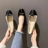Shoes Women Japanned Leather Pocket Flats Bowtie Moccasin Round Toe Chassure Femme Roll-Up Cake Shoes Ballet Flats Shoes Women