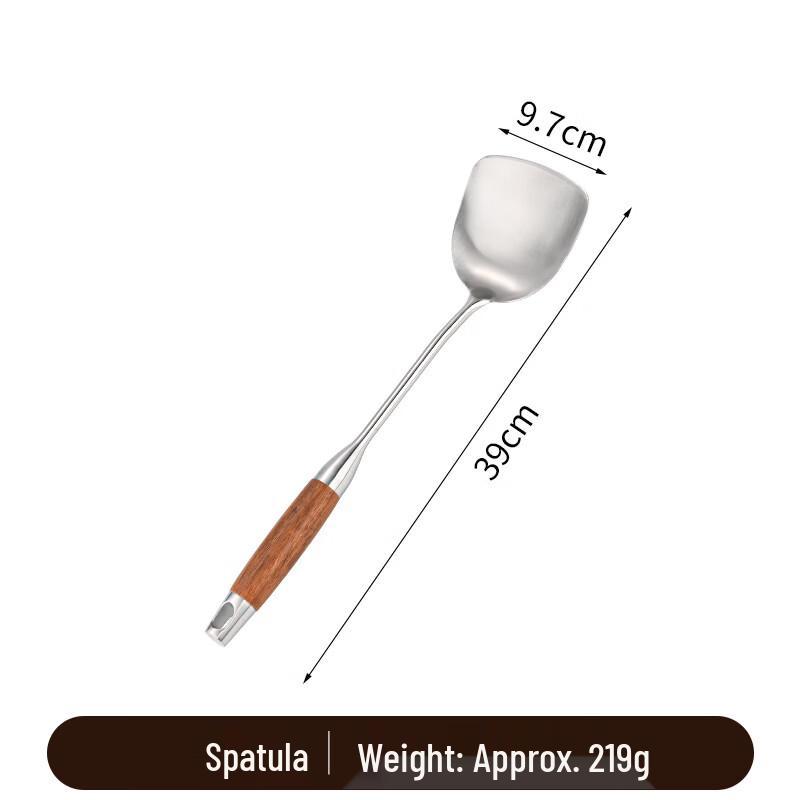 Ruhan Stainless Steel Pearwood Kitchen Utensil Set