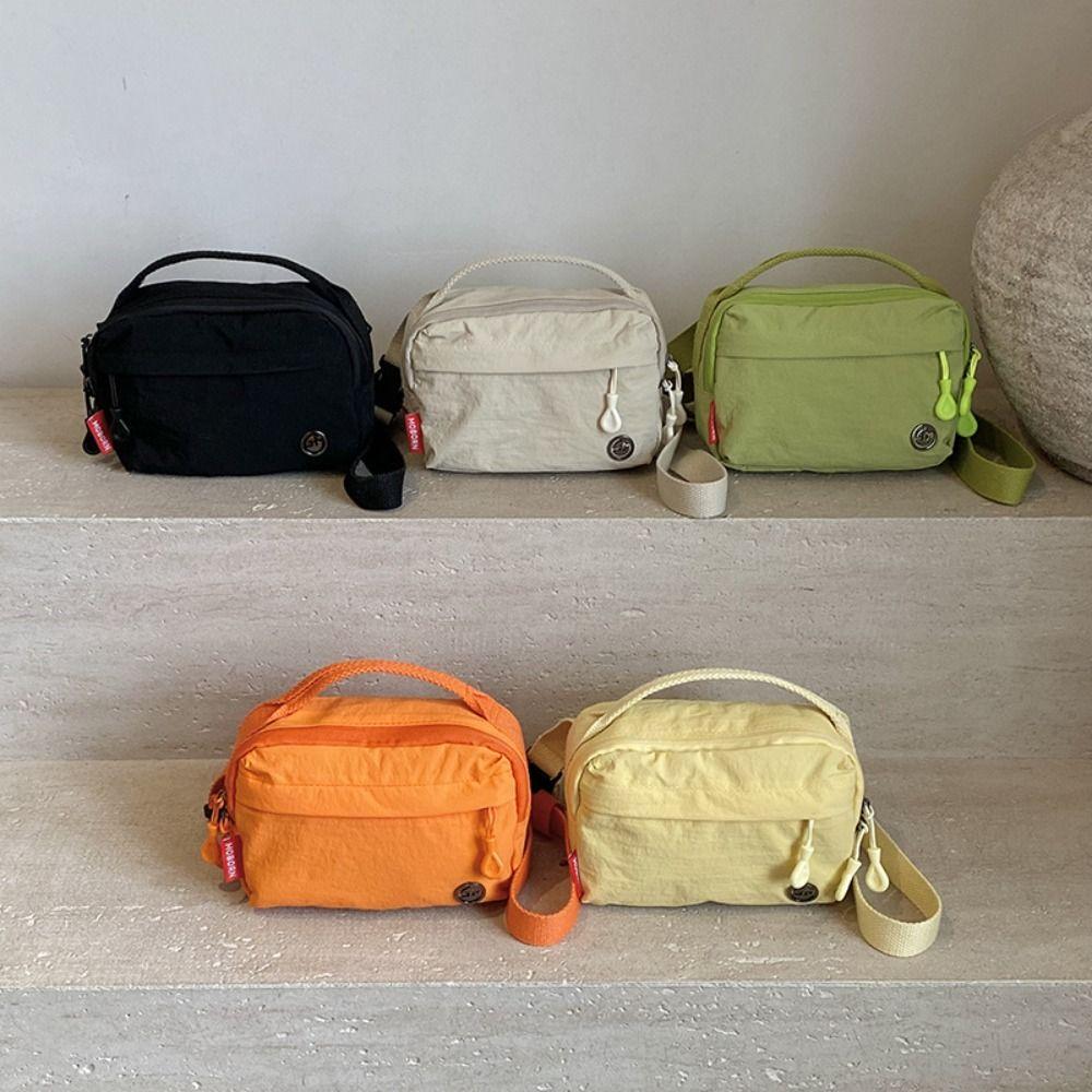 

Handbag Nylon Crossbody Bag Waist Pack Fanny Packs Simple Square Message Bag Travel зелений