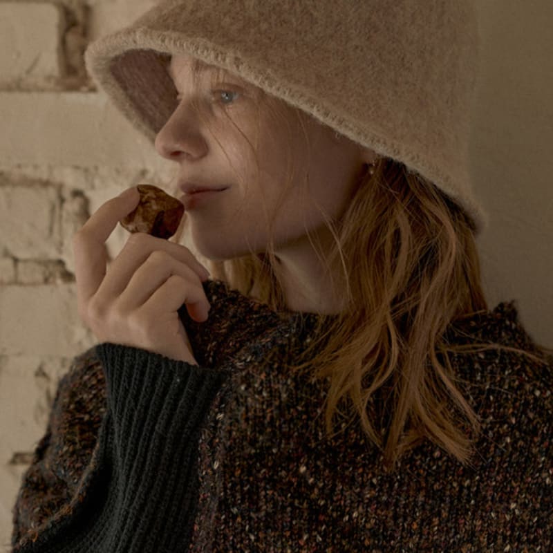 

RaJu Bokashi Knit Bucket Hat_5 Color Mint