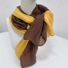 Korea Design New Spliced Scarf Long Two-Tone Cotton Warm Contrast Color Shawl Women'S Scarves 75*190Cm