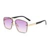 New Retro Metal Large Square Sunglasses, European and American Trend Marine Sunglasses, Fashion Double Beam Sunglasses