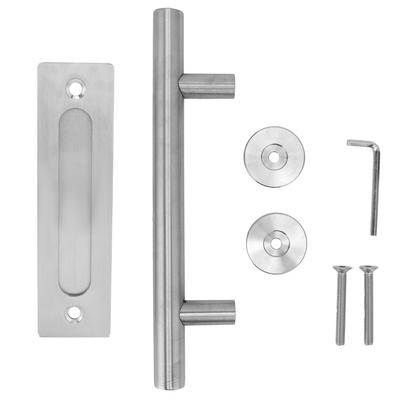 Schiebetürgriff Edelstahl Doppelseitiger Zuggriff für Tür Garage Scheune Schuppen Schrank