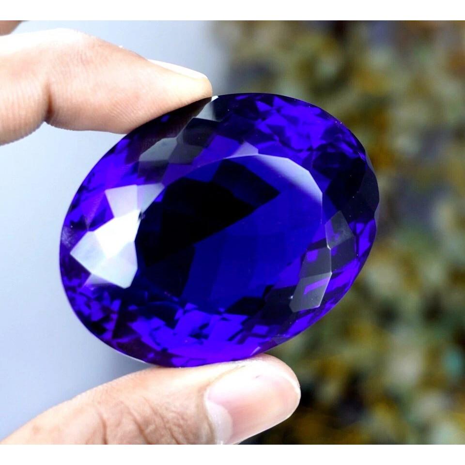 Rare Blue Topaz Brazilian Natural Oval Cut 98+ Ct Certified Loose Gemstone