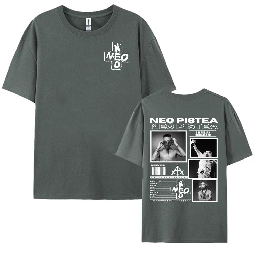 Rapper Neo Pistea Album 2025 Tour Merch T Shirt Men Women High Street Gothic Hip Hop T Shirts Casual Summer Pop Art Tshirt Tops