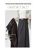 Autumn/Winter 2025 High-Waist Pleated A-Line Skirt - Slimming Woolen Mid-Length for Women