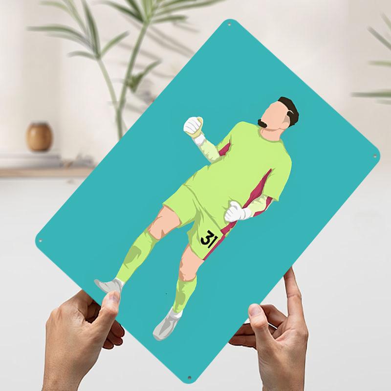 Soccer Goalkeeper Tinplate Poster Customized Wall Art Vintage Metal Signs Retro Tin Plaque for Decoration At Home Decorations