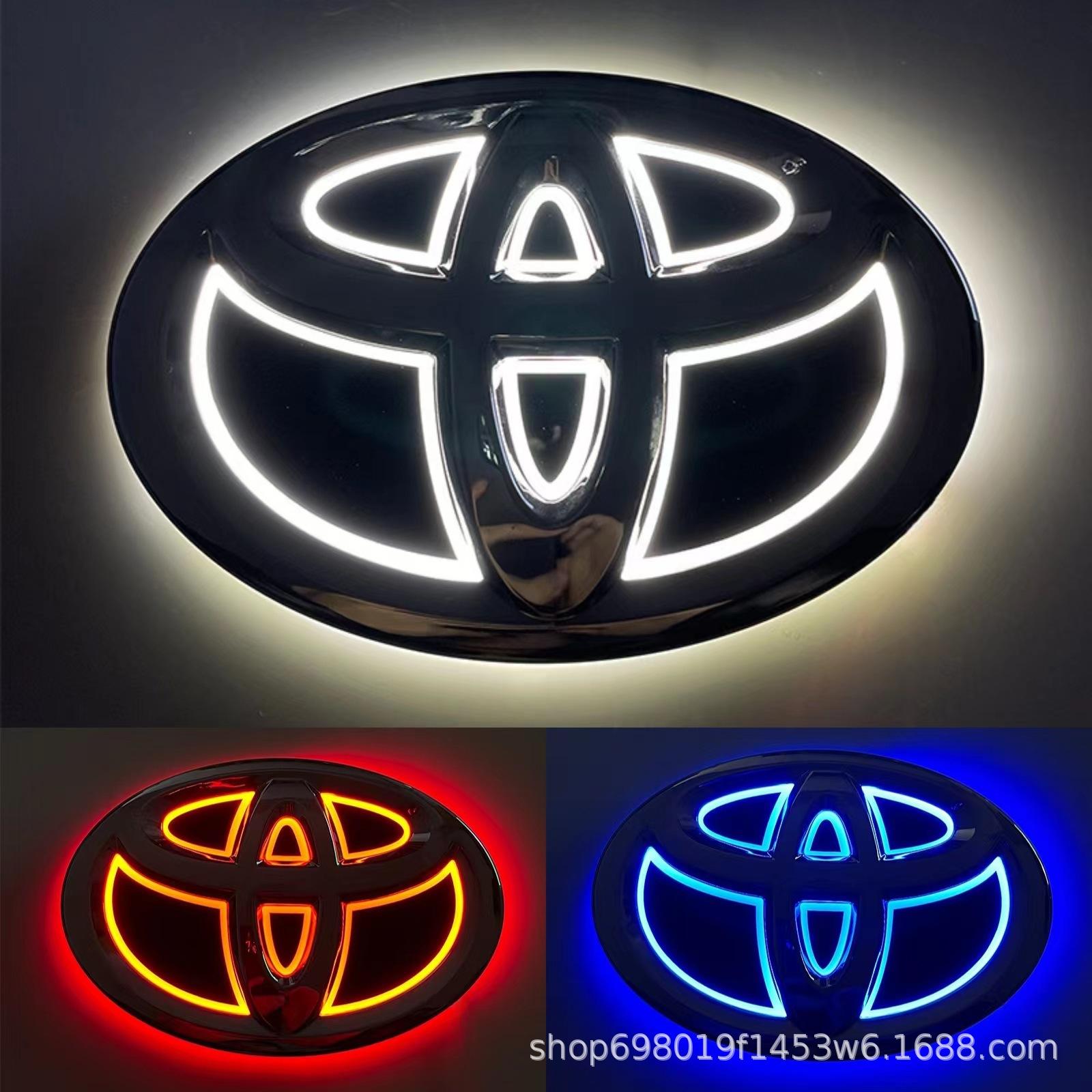 LED Luminous Rear Emblem Light for TOYOTA Cars 10cm x 6.8cm