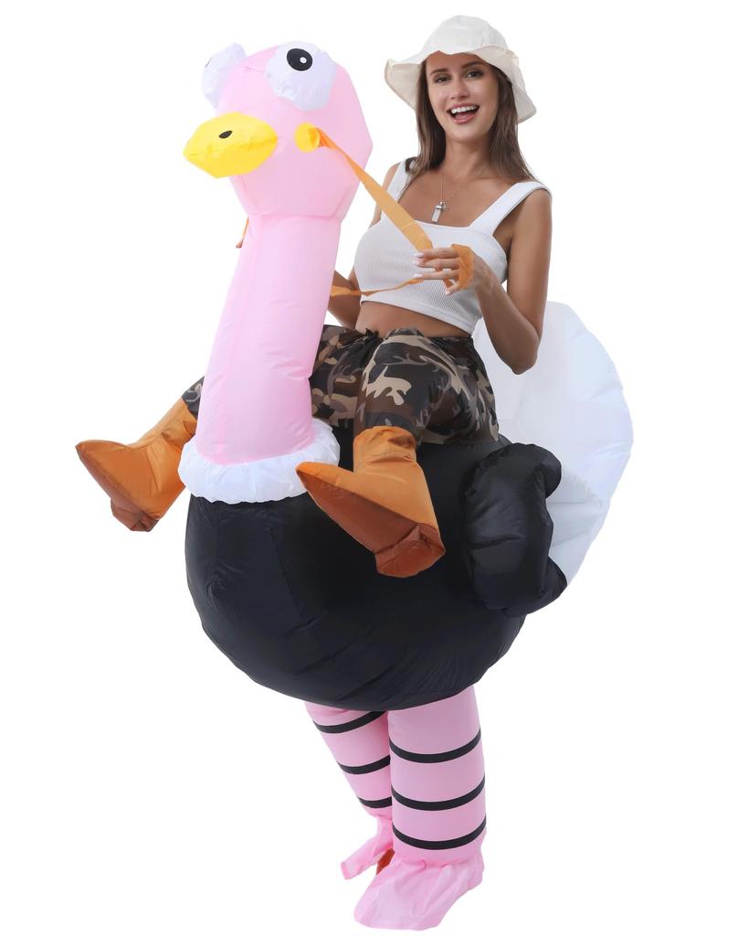 JOYBRO Adult Inflatable Ostrich Riding Ostrich Funny Ostrich Costume for Men and School One Size Fits Most Costume, Costume, Women, Role-Playing