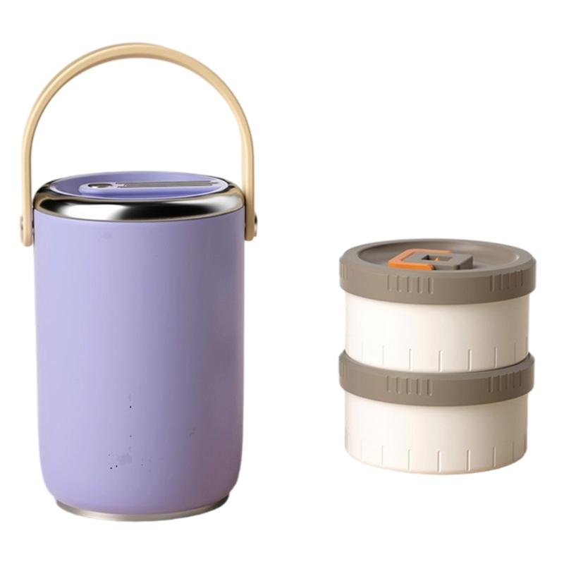 Bentos Lunch Box Large Capacity Stainless Steel Leak Proof Insulated Food Container with Stackable Compartment