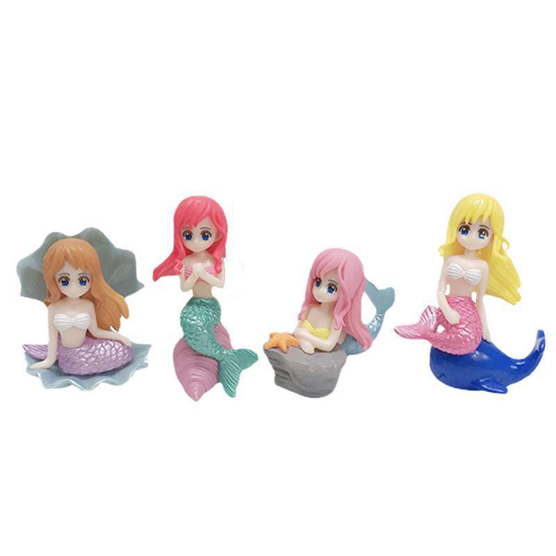 Cute Mermaid Pvc Car Decoration Figure Wholesale Aquarium Accessory