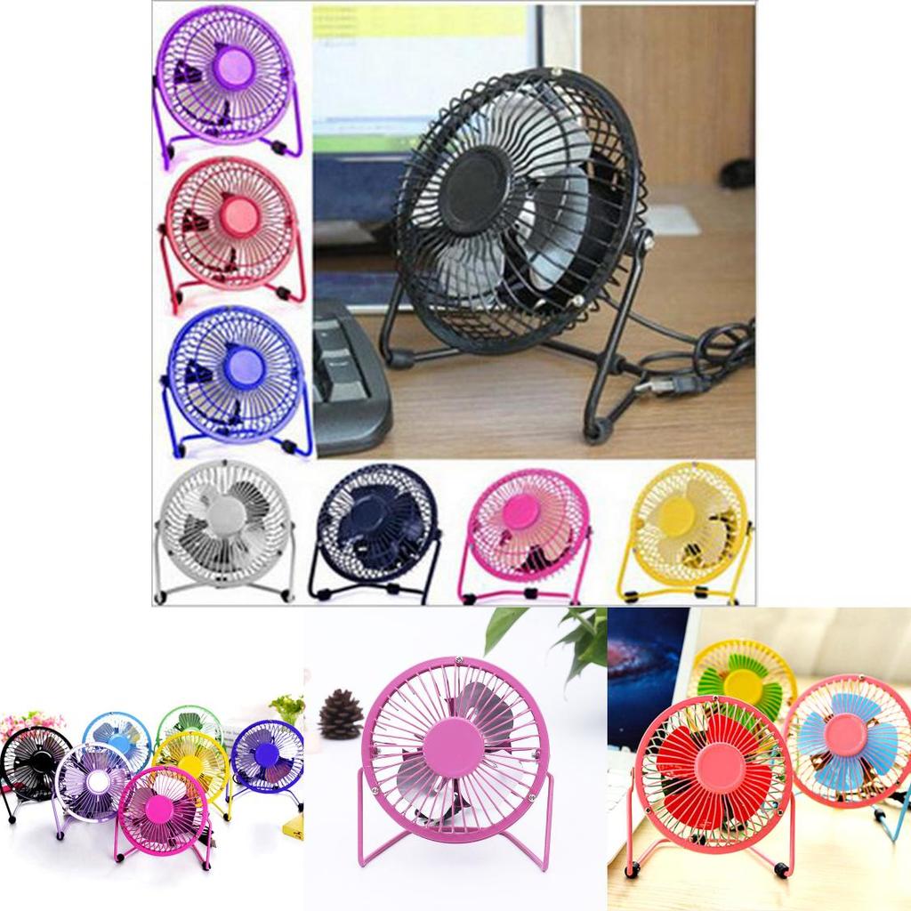 Stylish Usb Small Fan With Aluminum Blades For Quiet Desktop Office Use