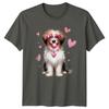 Cute Dog Hearts Bubblegum Valentines Day Animals Dogs Unisexs TShirt Unisexs Tee