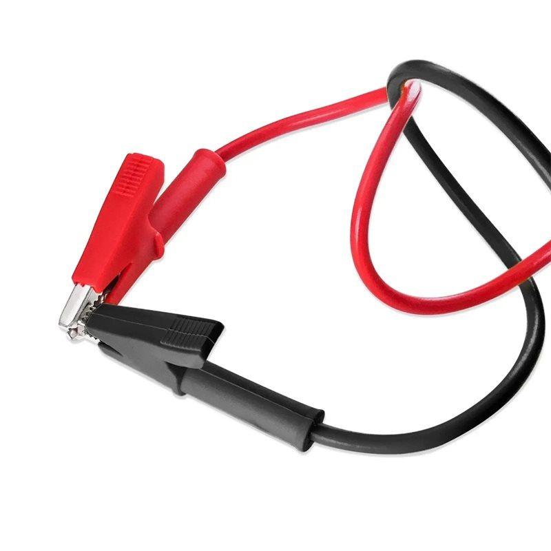 Efficientt-For Crocodile Clamp Test Lead P1205 Safety BNC Male Plug To Dual Alligator Clips RG58 Coaxial Cable 120CM For Oscillo