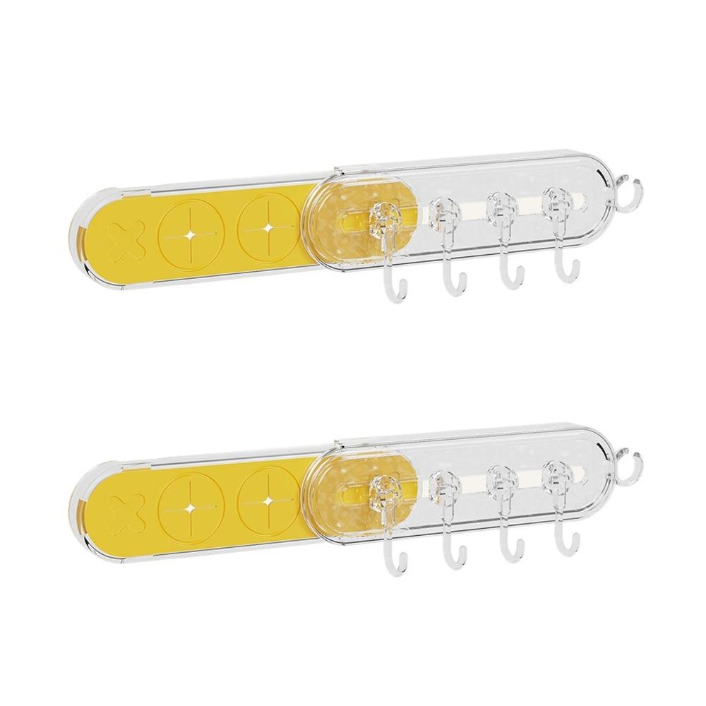 2Pcs Space Saving Suction Cup Hooks Punch Free Door Back Gap Rack Practical Towel Key Hook  for Home