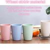 12Pcs Wheat Straw Cup Plastic Mouthwash Water Cup Brushing Cup Potable Drinking Travel Cup For Kids Adults