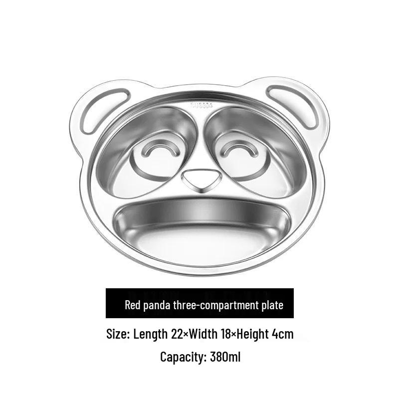 

Мультяшная тарелка из нержавеющей стали 304 для детей – Идеально подходит для детского сада и школьных столовых Food-grade 304