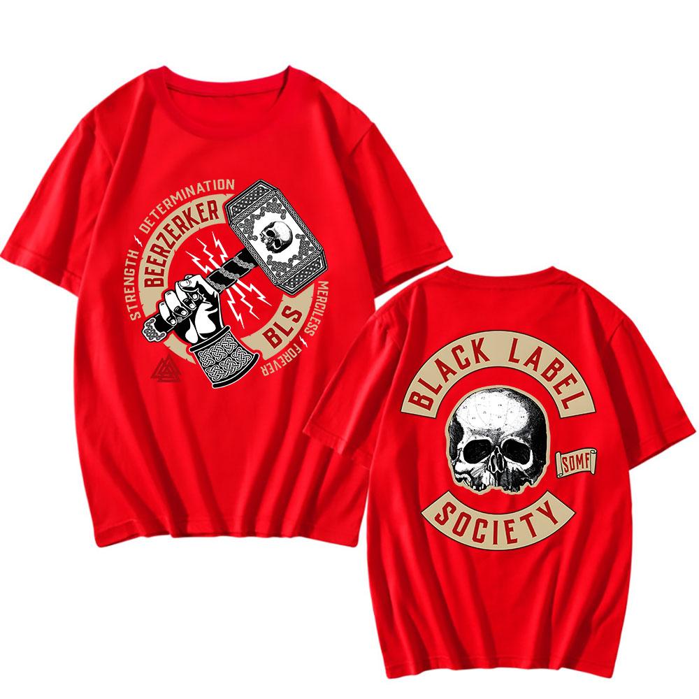 Black Label Society Beerzerker Tee Cotton Short Sleeve Loose T-shirt Unisex Clothing Heavy Mental Hip Hop T Shirts