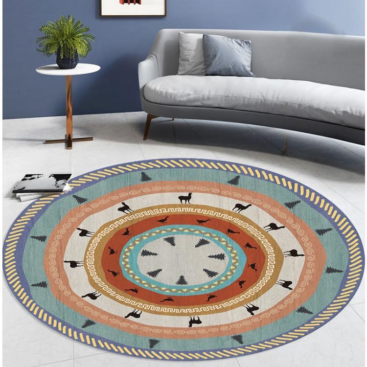 

Круглые ковры и ковры в стиле бохо для украшения дома, гостиной, спальни, ковер, диван, коврик с противоскользящими свойствами diameter 60CM
