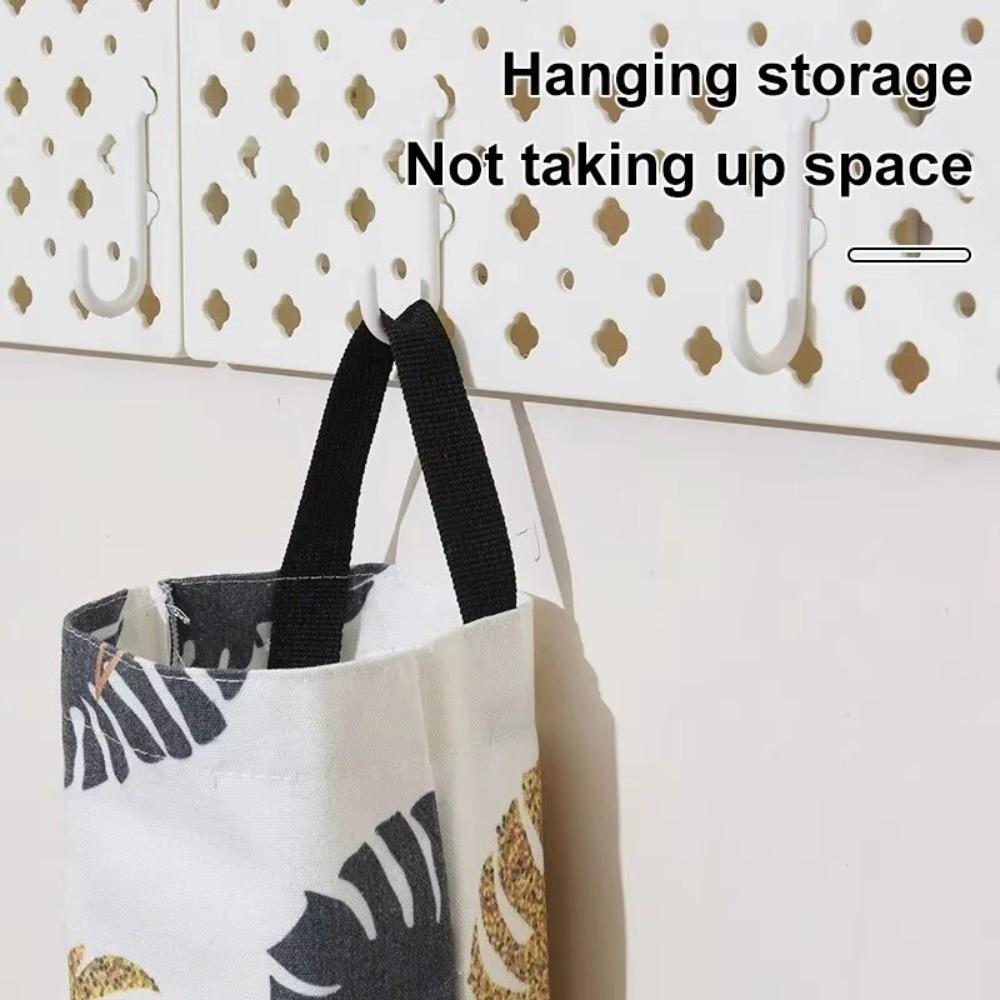Printed Pattern Plastic Bag Holder Pull-out Storage Dispensers Garbage Bag Storage Breathable Cloth Wall-mounted