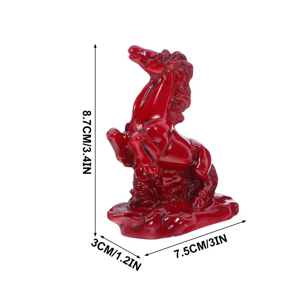 

Horse Statue Chinese New Year Ornament Horse Figures Decor for Adults Men Women Family Friends Holiday Indoor Home Office Study красный