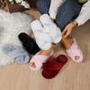 Fall 2025 New Cross-strap Flat Cotton Slippers Women's Plus Size Casual Home Indoor Wool Slippers