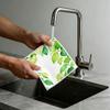 6PCS Cleaning Dishcloths Reusable Kitchen Dish Towels Fresh Watercolor Style Dishcloth Absorbent Lint Free Cloth Washable Duster Rags Tea Towels