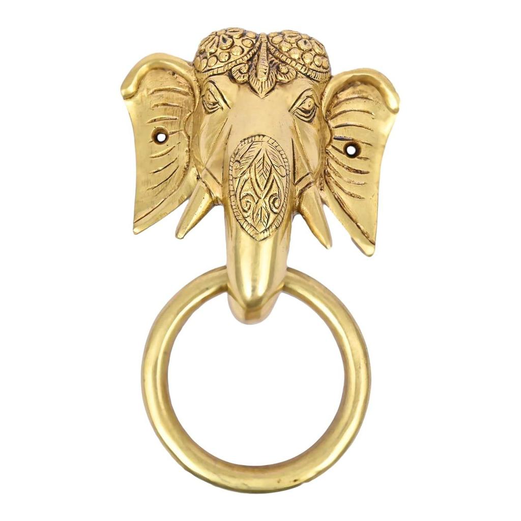 Brass Elephant Door Knock for Main Door |  | Standard Size | Elegant Home Entrance Décor | Durable & Stylish Front Door Accessory | Pack of 1