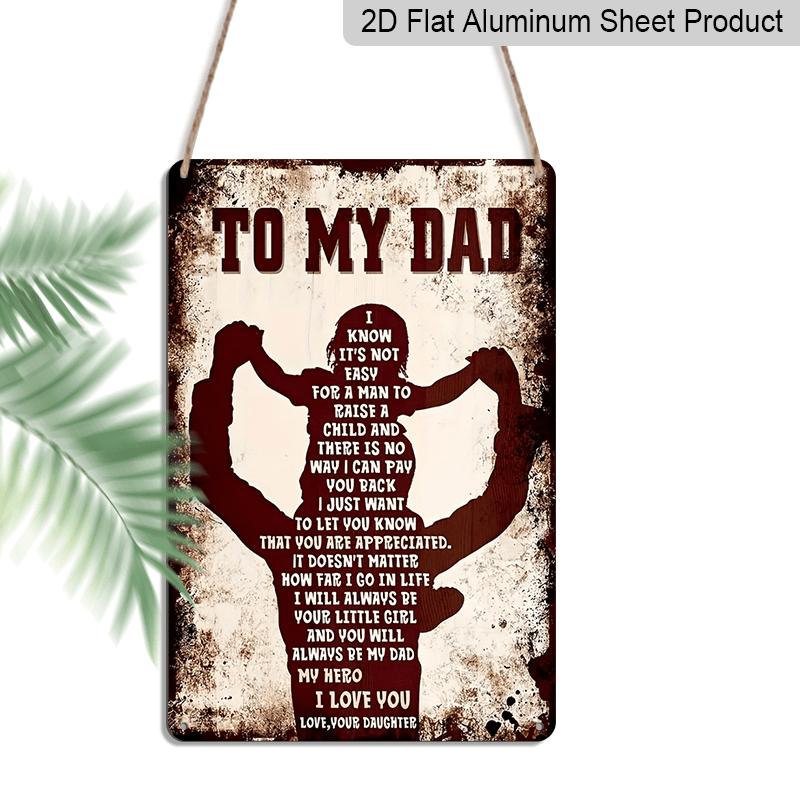 

2D Flat Decorative Sign & Plaque, Metal Sign, Vintage-Inspired Aluminium Sign - Pre-Drilled for Easy Hanging | Ideal Father s Day Gift for Home, Bar 20*30cm