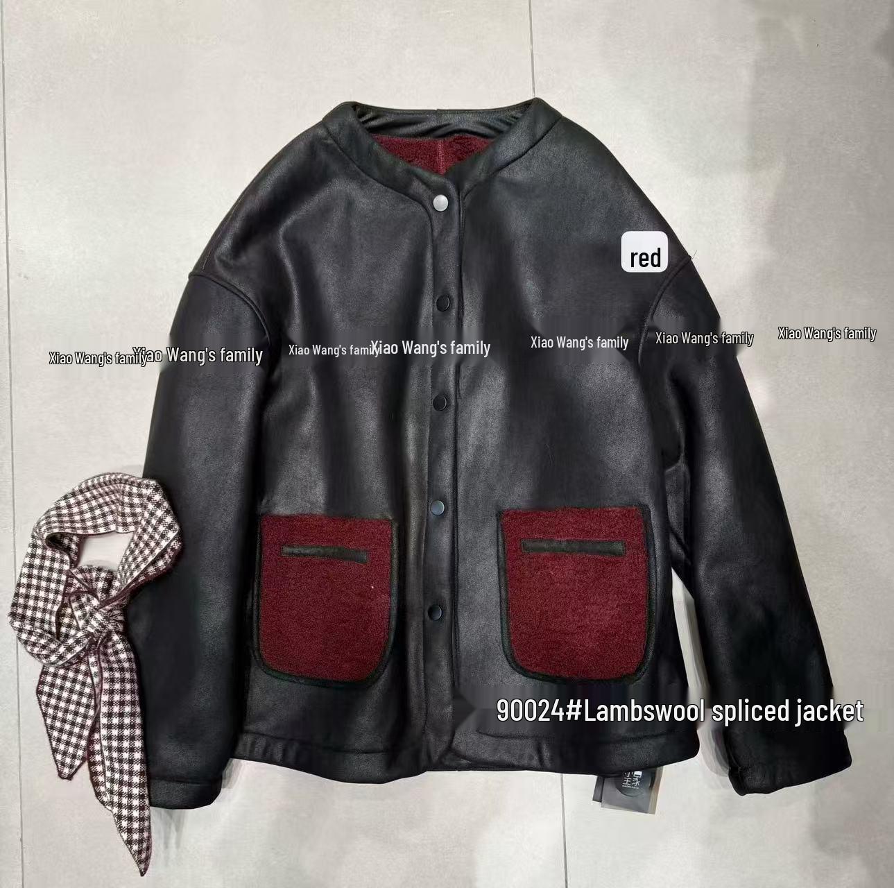 

Зимняя замшевая куртка большого размера в корейском стиле от Сяо Вана One Size чёрный