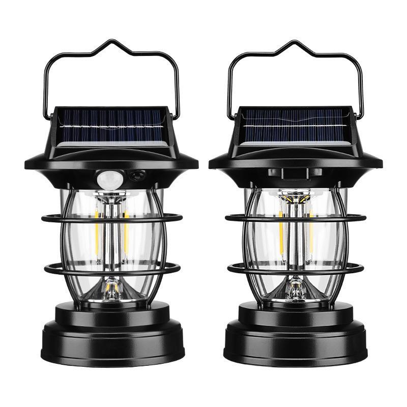 Smart Sensor Solar Camping Lantern & Multifunctional Handheld Spotlight
