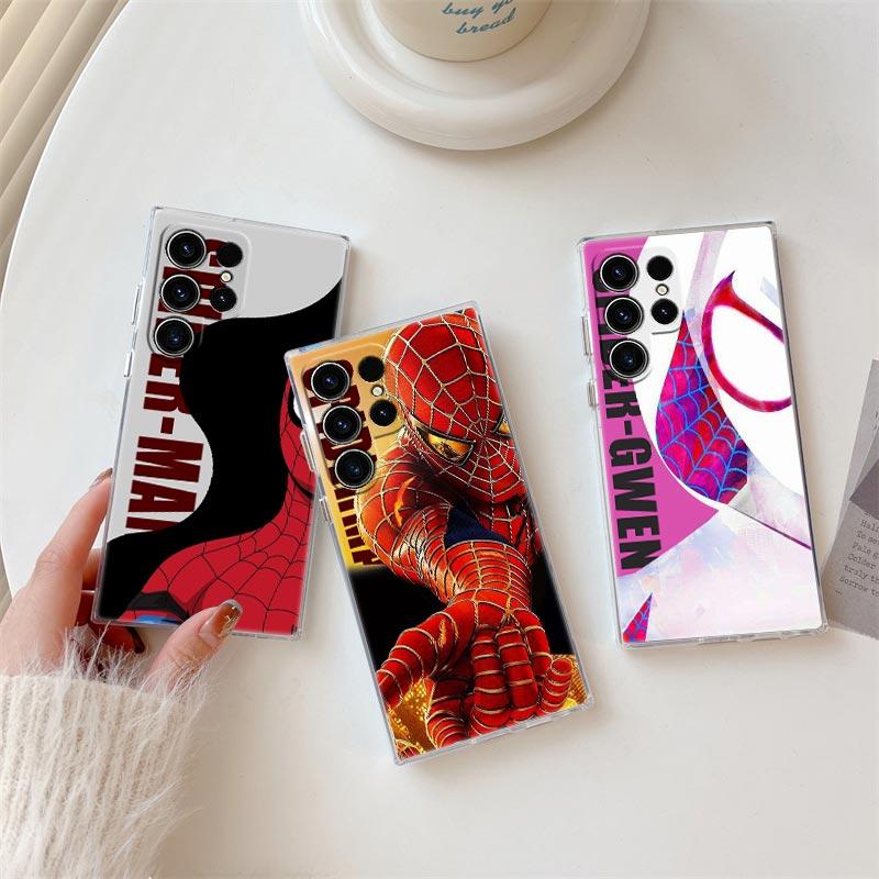 Custodia Trasparente The Avengers Spiderman Marvel Per Samsung Galaxy S26 S25 Ultra S24 S22 S26 Plus S20 S23 S21 S25 FE Copertura Trasparente
