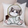Cute Cartoon Cat Cushion Cover Decor Funny Lovely Pet Animal Print Pillowcase for Sofa Home Car Soft Plush Pillow Case xcm