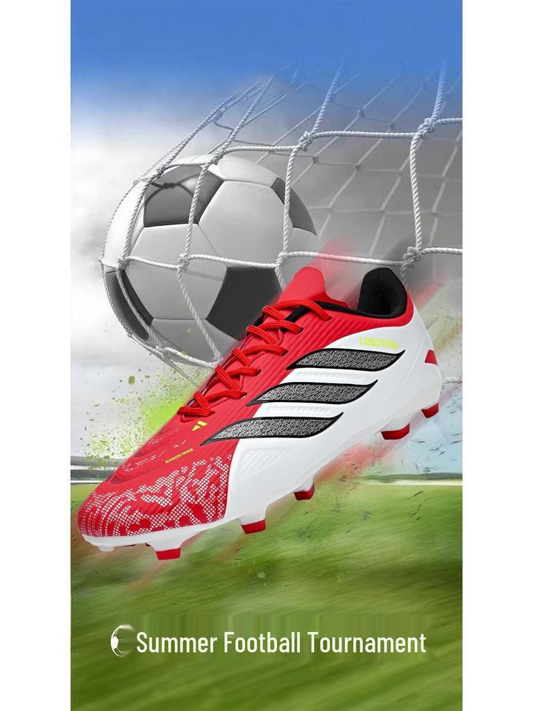Unisex AG Long Spike Soccer Shoes - Ideal for Teens & Students In Training and Competition