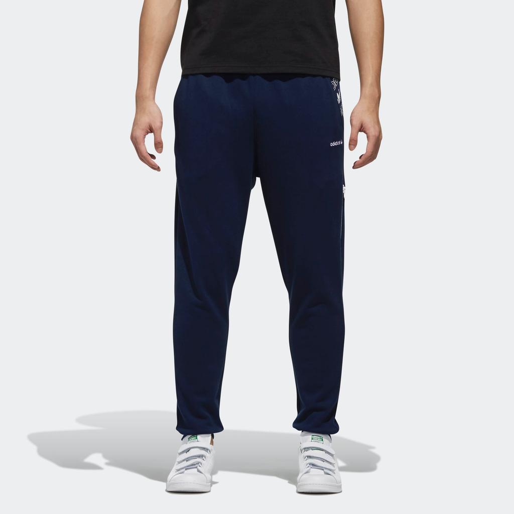 Adidas Originals Graphics Sweat Casual Series Simple Letter Print Comfortable Versatile Casual Pants Men bottoms Dark-Blue DN8032