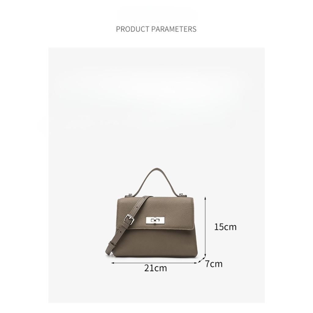 Niche 2025 New Kelly Bag Single Shoulder Premium Oblique Span Bag First Layer Cowhide Handbag Soft Leather Versatile Women's Bag