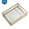 Elegant European Glass Jewelry and Cosmetics Organizer with Flip Lid