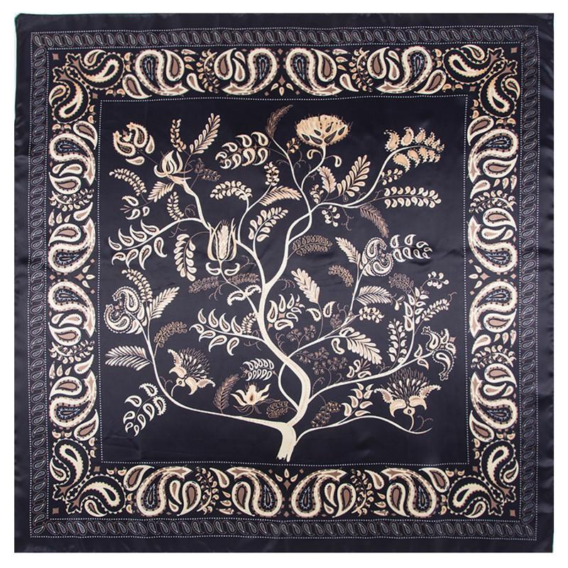 New Design Paisley Silk Scarf For Ladies Fashion Hijab Shawl Brand Scarf Foulard Square Head Scarves Wraps Bandana For Women