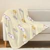 Lightweight Rabbit Cartoon Flannel Throw Blanket – Soft, Warm Cozy Blanket for Home, Car, Holiday (Christmas, Halloween), Portable, Decorative.