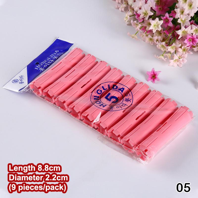 6/9Pcs Hair Perm Rods Cold Wave Perming Rods Heatless Non-Slip Hollow Design Hair Rollers Diy Curlers Barber Shop Hair Styling