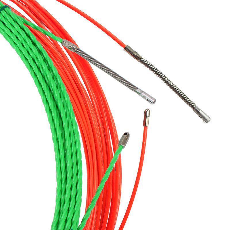 Electrician Wire Puller with Roller Head - Rubber Coated Steel for Network Cable Conduit