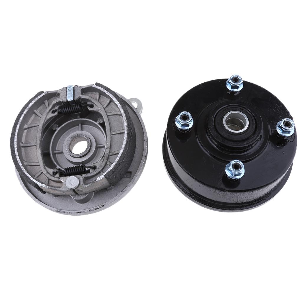 4 Drum Brake Housing Wheel Axle + Shoes