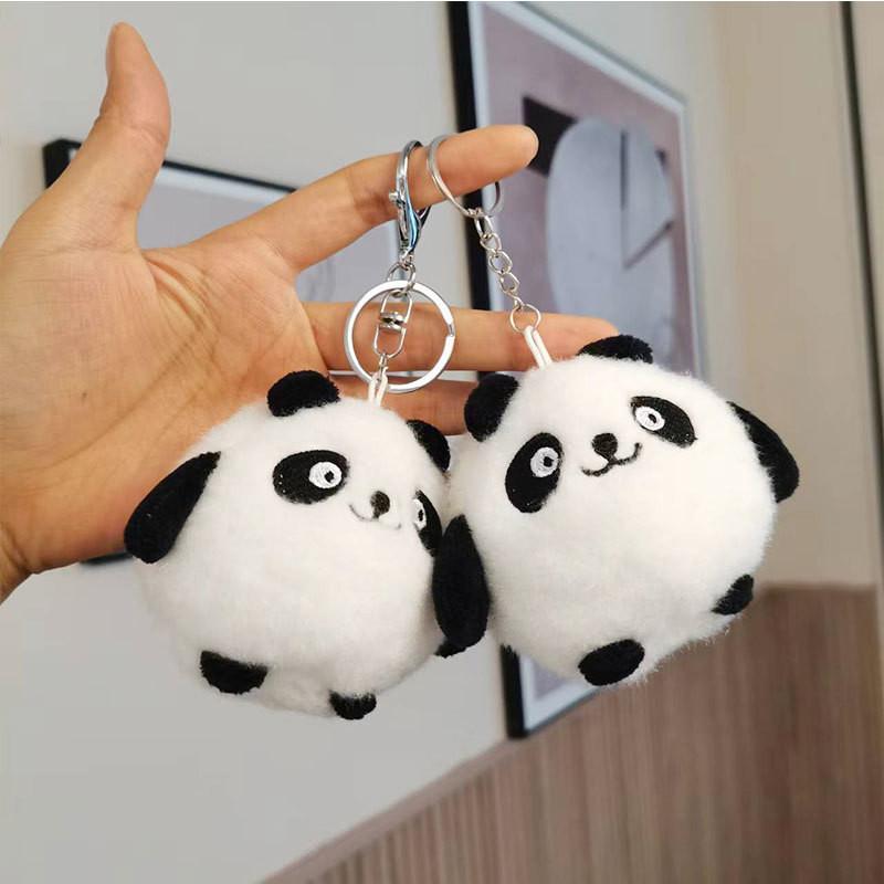 Soft Pp Cotton Filled Panda Plush Doll Keychain Backpack Decoration