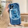 Phone Case: 2D Flat Design Suitable for iPhone 18, 17, 16, 15, 14, 13 Pro, Couple Style, Crescent Blue Little Bear, Christmas and Halloween Gifts