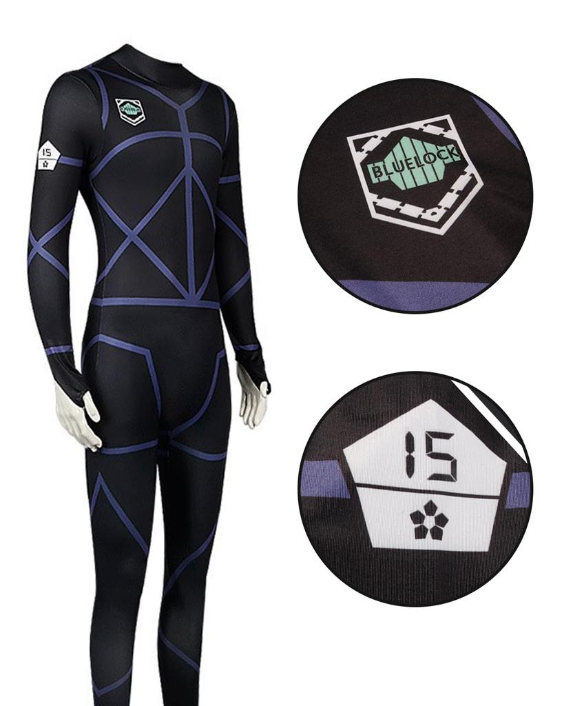 Blue Lock Cosplay Kiyo Yoichi Cosplay Costume with Kiyo Yoichi Soccer Training Isagi Building Second Jersey Number Blue Lock Rank 15 Yoichi Second