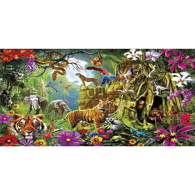 

5D DIY алмазная живопись лес животные мир полная алмазная вышивка Тигр вышивка крестиком гостиная спальня стены книги по искусству домашний декор 30x60CM