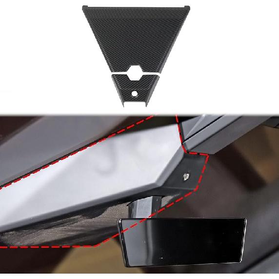 Carbon Fiber Style Front Roof Camera Cover Trim Accessories for Tesla Cybertruck (Bright Surface)