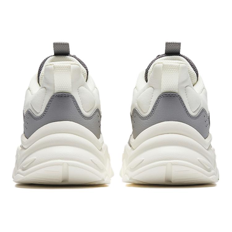 Anta Comfortable Lightweight Non-Slip Durable Kids Casual Shoes Kids Shoes Gray White A12448825-2